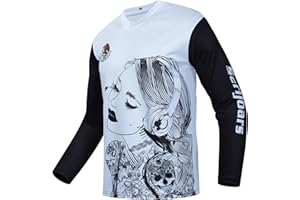 Serijoars Racing Men's Long Sleeve Off-Road Cycling Jersey Mountain Bike MTB Jersey Downhill&Motocross Shirts