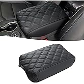 GIANT PANDA Custom Fit Center Console Cover Armrest Cover for 2011-2019 Ford Explorer,Waterproof Leather Middle Console Cover - Full Protection - Black