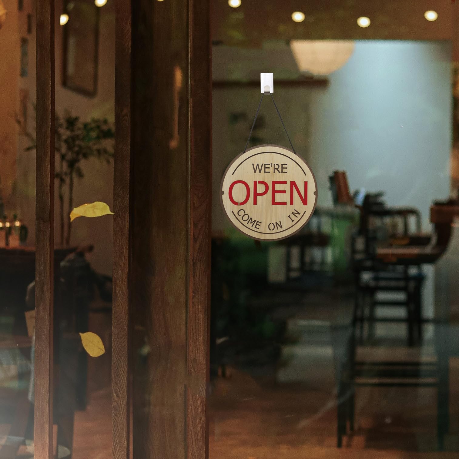 Mua Happy Smiley Face Design, Open and Closed Sign, Wooden Come On In ...