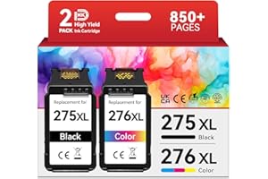 INKID PG-275XL CL-276XL Compatible for Canon 275 and 276 Ink Cartridges Combo Pack PG 275 CL 276 XL Work for Canon Pixma TR4720 TS3720 TS3522 TS3520 TS3722 TS3500 TR4722 TR4723 TR4700 TS3700 Printer