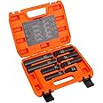 8PCS Lug Nut Socket Set, SAE Metric Wheel Lug Nut Socket Kit, Locking Lug Nut Master Key Set for Aftermarket Wheels, 5/6/7/12 Spline and Spike Lug Nut Socket Key