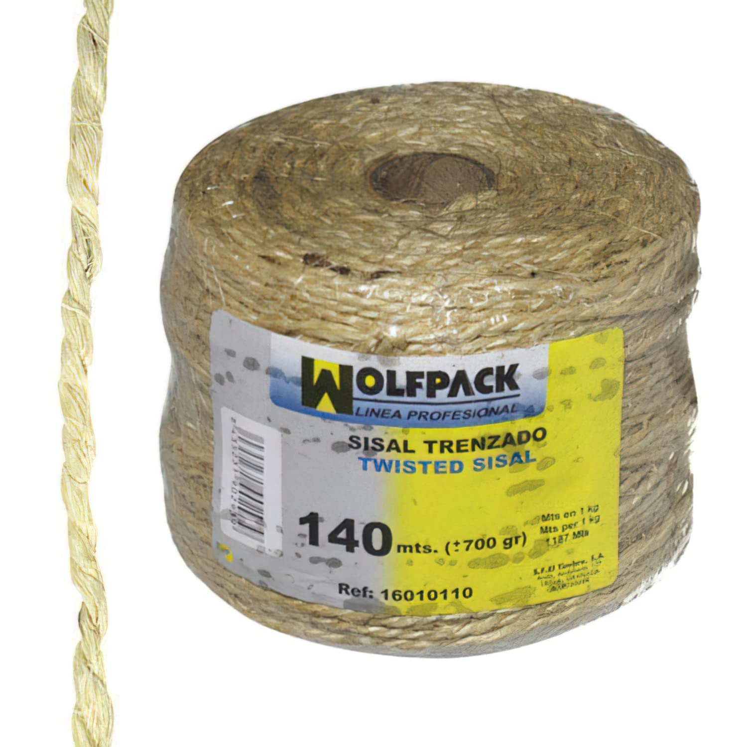 Wolfpack nº3/4-2c 16010110 Sisal Rope 700 g, 140 m