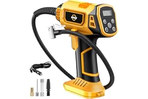 APATB Cordless Tire Inflator Air Compressor for Dewalt 20V Max Battery,150PSI Portable Handheld Air Pump with Digital Pressure Gauge for Cars Motorcycles Bikes Sport Balls(Battery Not Included)