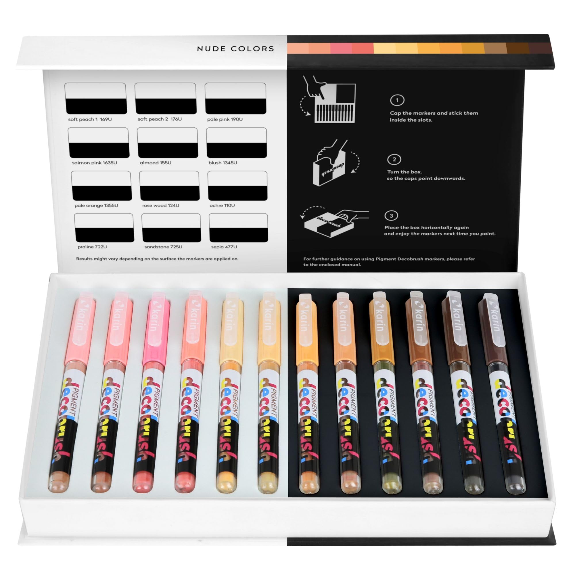 Karin Pigment Decobrush Crafting Brush Marker Pen, Nude, One Size, KAR29C4