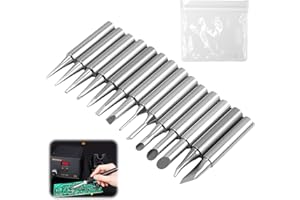 OMASUNB 14PCS 900M Soldering Tips, Lead Free Premium Soldering Tips, Compatible with Hakko Fx-888d Fx-888 Fx-8801 Fx-600, Atten, Quick, Aoyue, Yihua, Vastar, Ryobi and Major, Ideal for Professional Repairmen