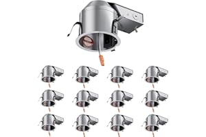 ANYHOME 12 Pack 4 Inch Remodel Recessed Housing,Recessed Lighting Housing,IC Rated & Air Tight, TP24 Connector, ETL Listed