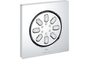 GROHE 26845000 Rainshower Body Spray, Square, Chrome, 0.9 GPM, 2 Sprays