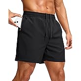 Soothfeel Men's Athletic Workout Shorts with Zipper Pocket 5"/7" Running Gym Shorts for Men Lightweight Quick Dry Tennis