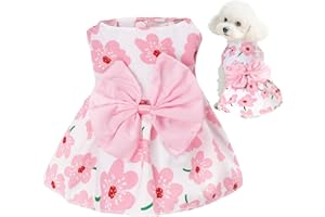 choyaxo Floral Dog Dress Cute Dog Skirt Pet Dress Summer Pet Clothes for Puppy Small Cats