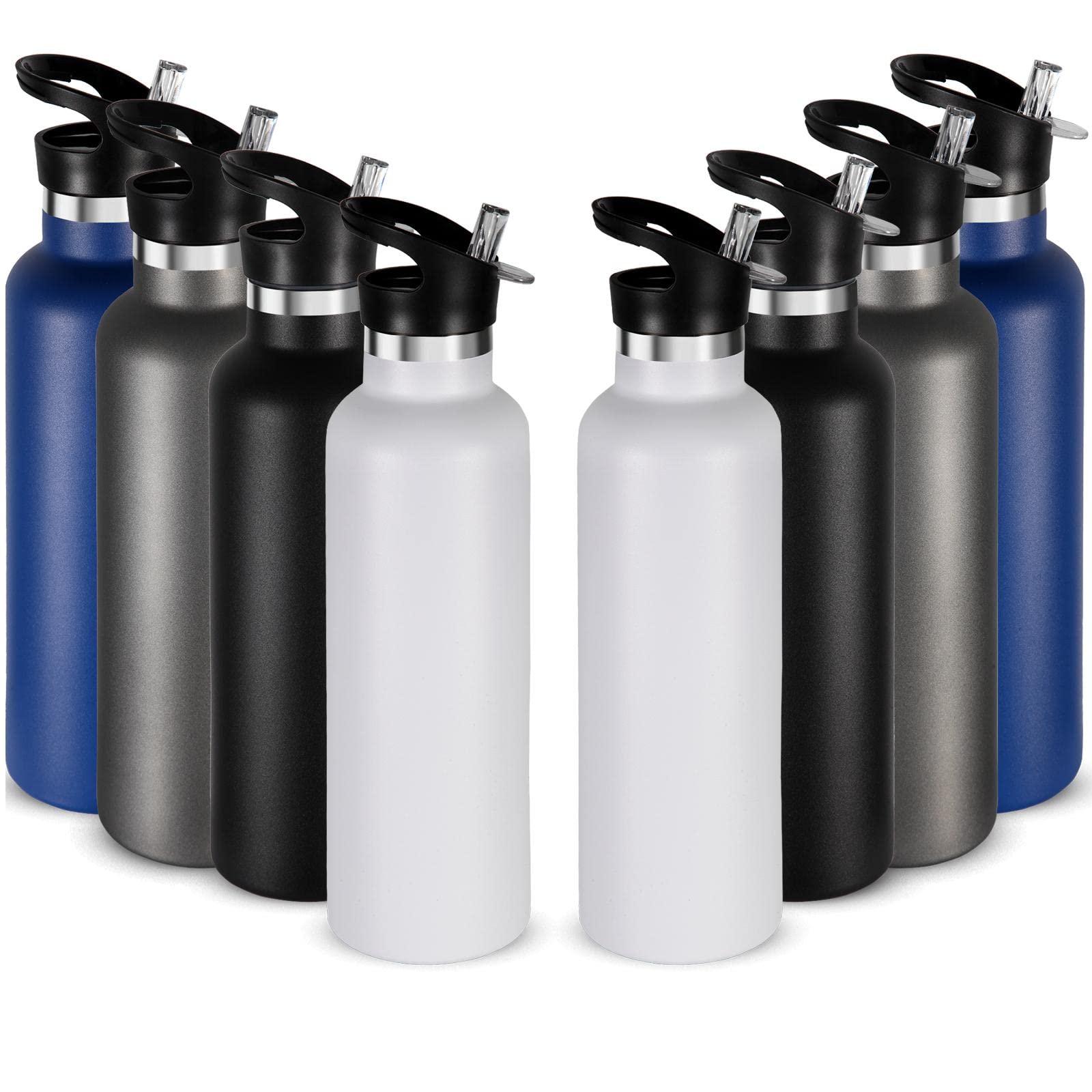 Neihepal 24oz Insulated Water Bottles Bulk 8