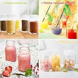 Showvigor 8pcs 2oz Glass Bottles with Lids Labels Reusable Travel Jars view 5