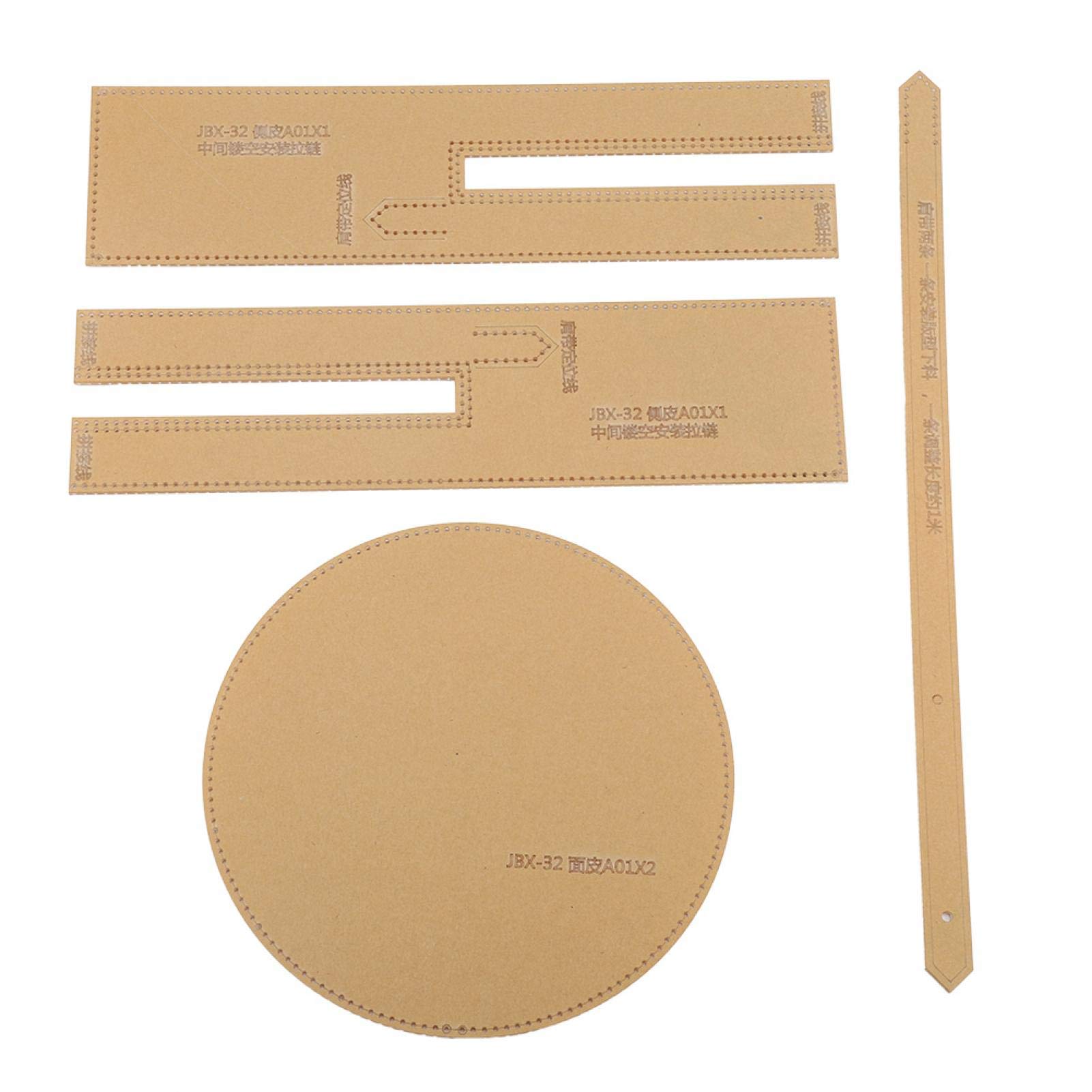 DIY Leather Craft Transparent Clear Acrylic Template Shoulder Bag Round Bag Handbag Pattern Stencil Template Set for DIY Leather Hand Crafts