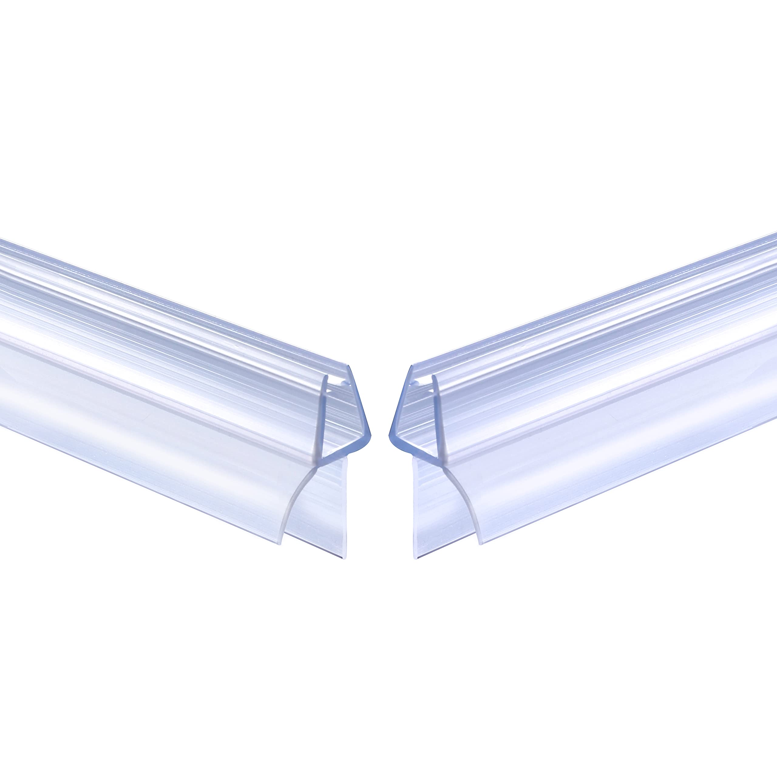 DOPPOSO MBA6-60 Shower Door Seal Replacement Seal 2 x 60 cm for 4 mm/5 mm/6 mm Glass Door Thicknesses Shower Cubicles Bath with Water-Repellent Shower Seal Extended Rubber Lips Glass Door