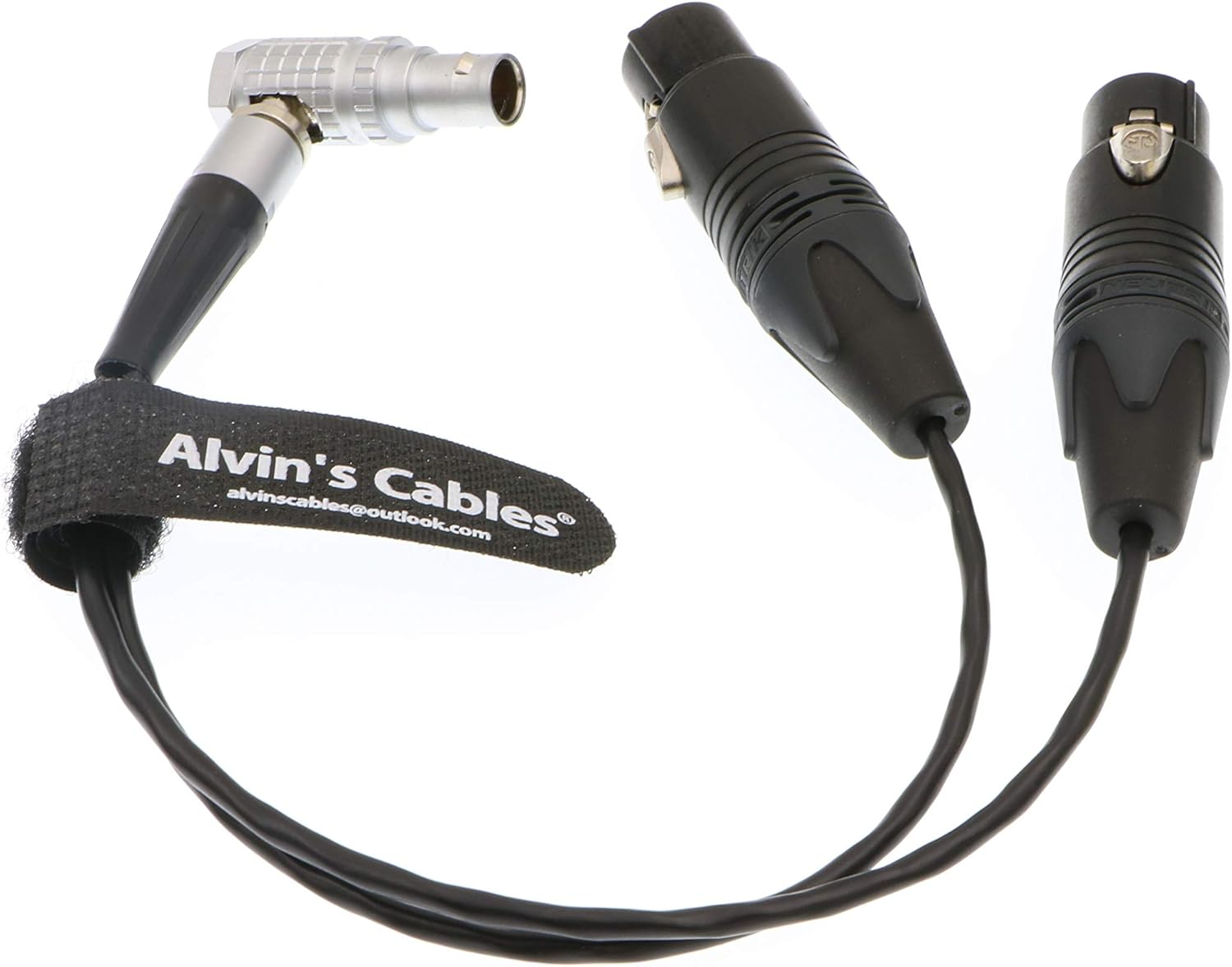 Alvin's Cables XLR Breakout Audio Input Cable for Atomos Shogun Monitor Recorder Right Angle 10 Pin to Dual XLR 3 Pin Female - Image 4