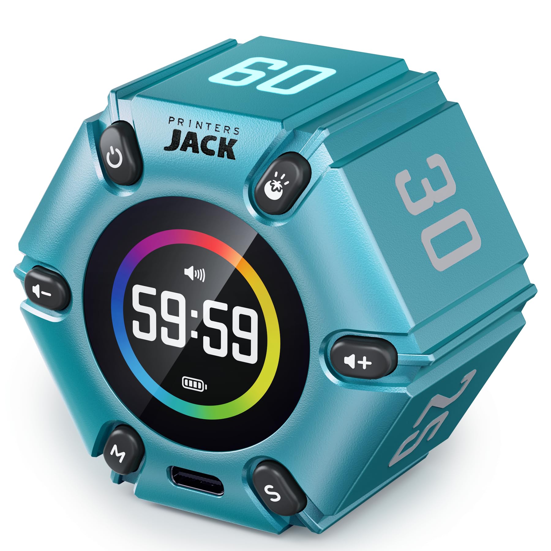 Pomodoro Timer, Magnetic Visual Timer with Flip