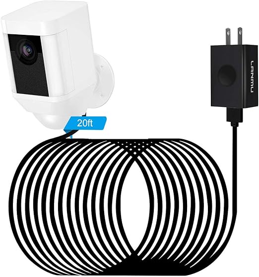 LANMU Power Adapter for Ring Spotlight Cam Battery,with