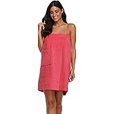 Women's Spa Towel WrapShort Shower Bath Body Wrap with Pocket