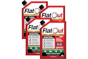 FLATOUT Flat Out Off Road Tire Sealant, Outdoor Power Equipment Formula, Prevents Flat Tires, Fix a Flat Tire, Seals Leaks, Contains Kevlar, 32 Ounce Bag, 4-Pack