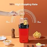 YASHE Electric Hot Air Popcorn Maker Machine 1200W Oil-Free Healthy 2 Min view 2