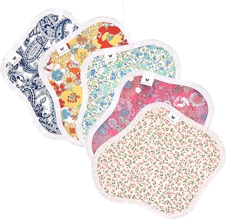 Amazon おりものシート ライナー S 厚手 5枚セット オーガニックコットン 布ナプキン パンティライナー ロング Aenuance エニュアンス 01 デザイナーセレクト Aesh 5p Ds 柄no 左から113 137 108 109 130 Aenuance ドラッグストア