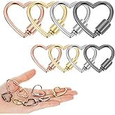 8 Pcs Cute Heart Shaped Carabiner Aluminum Heart Shaped Key Ring Clip Hooks for Backpacks Heart Keychain Clip for Dog Leash Water Bottle Holder Snap Clips Keys Camping Hiking Fishing Traveling