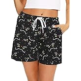 ENJOYNIGHT Women Pajama Shorts Cotton Lounge Bottoms Sleep Shorts with Drawstring & Pockets
