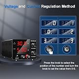 RUZIZAO DC Power Supply 30V 5A Variable Bench Adjustable Encoder view 5