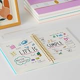NIRMIRO A4 Lined Notebook 300 Pages 100GSM PVC Cover Spiral Wirebound view 5