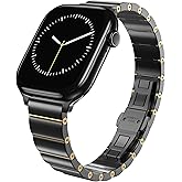 LULULOOK Compatible with Apple Watch Bands for Women 46mm 45mm 44mm 42mm 41mm 40mm 38mm, Metal Stainless Steel iWatch Strap for Apple Watch Series 11/10-1/SE Series