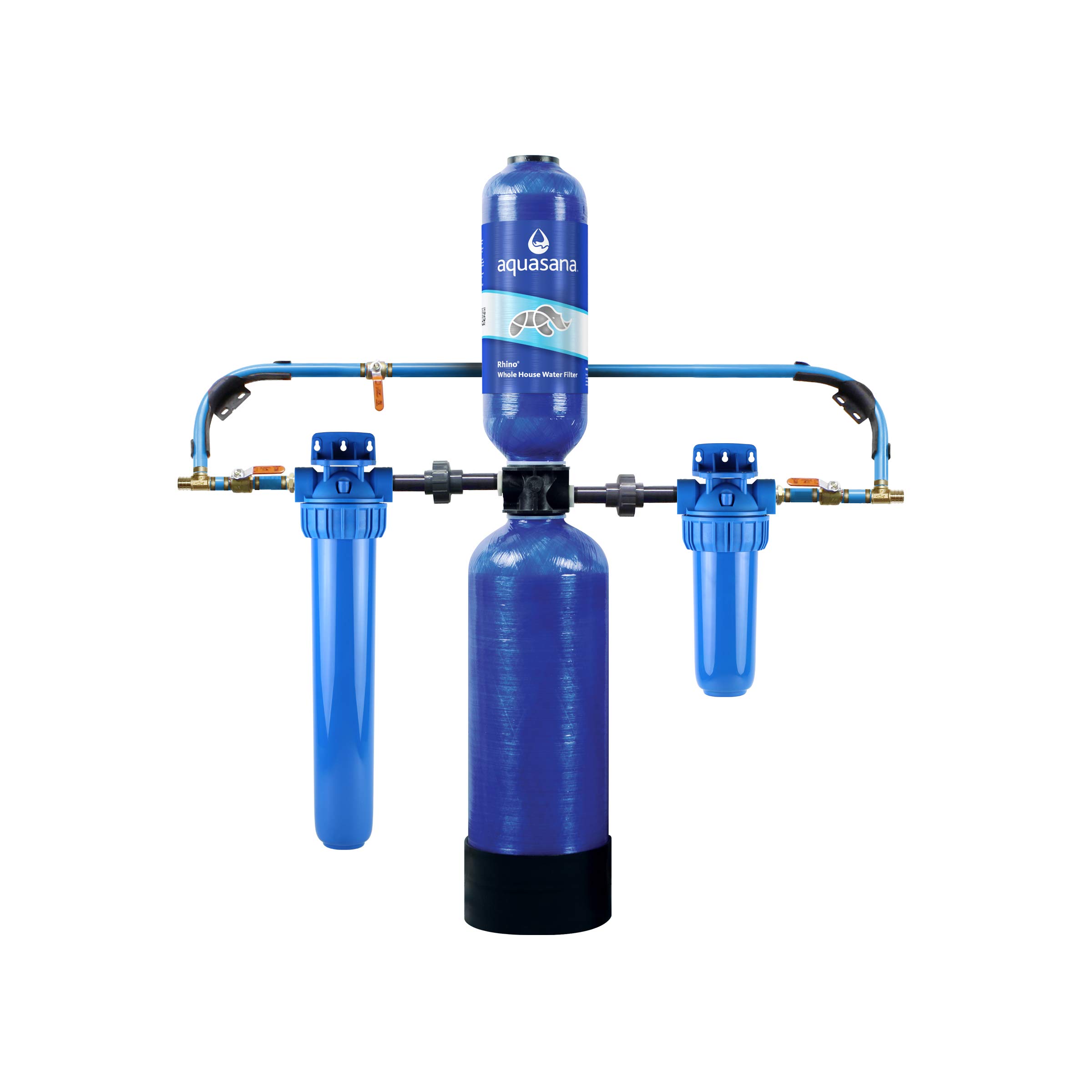 Aquasana Whole House Water Filter System - Carbon &amp; KDF Home Water Filtration - Filters Sediment &amp; 97% Of Chlorine - 1,000,000 Gl - EQ-1000