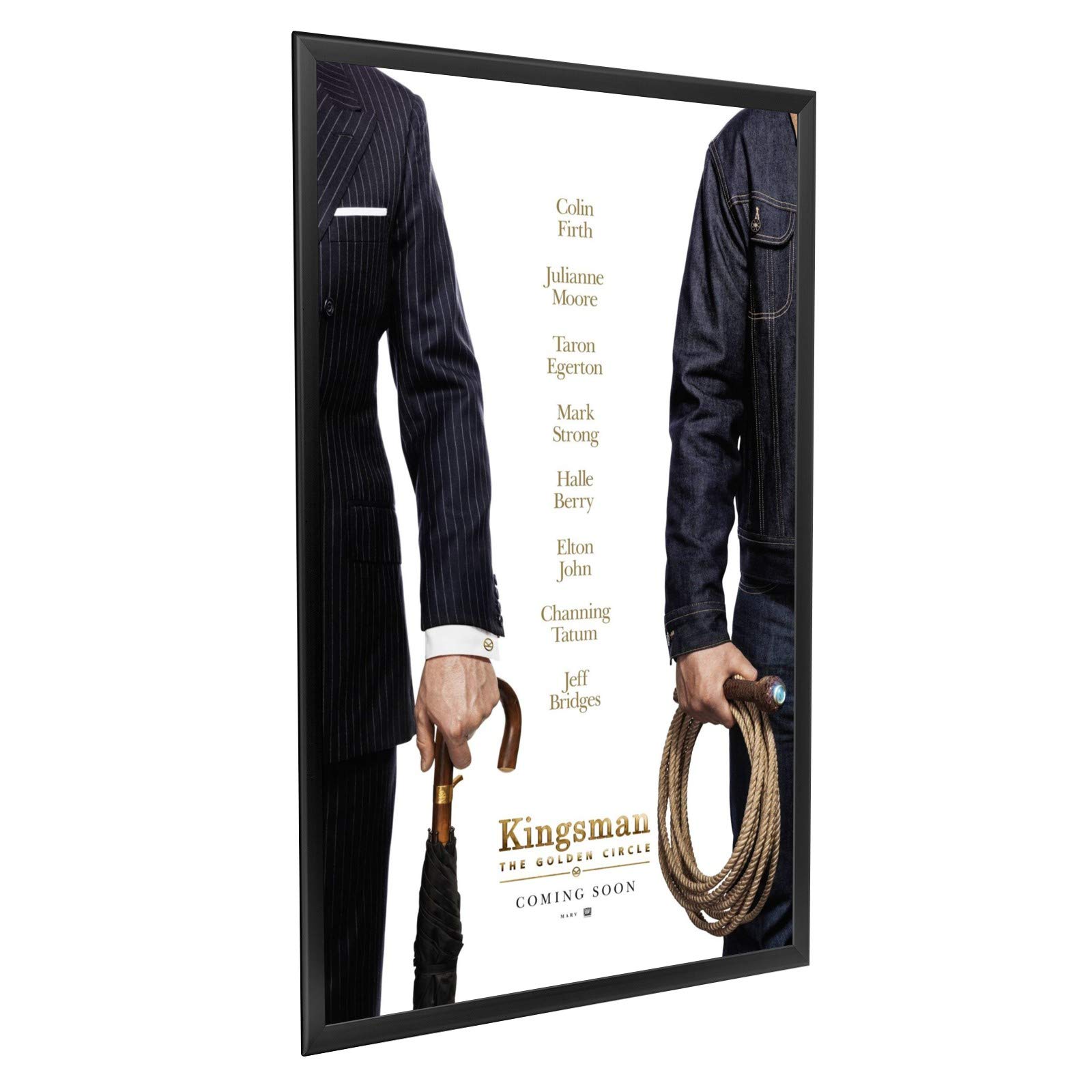 SnapeZo 27x40 Movie Poster Frame, Black, 1.25 Inch Aluminum Profile