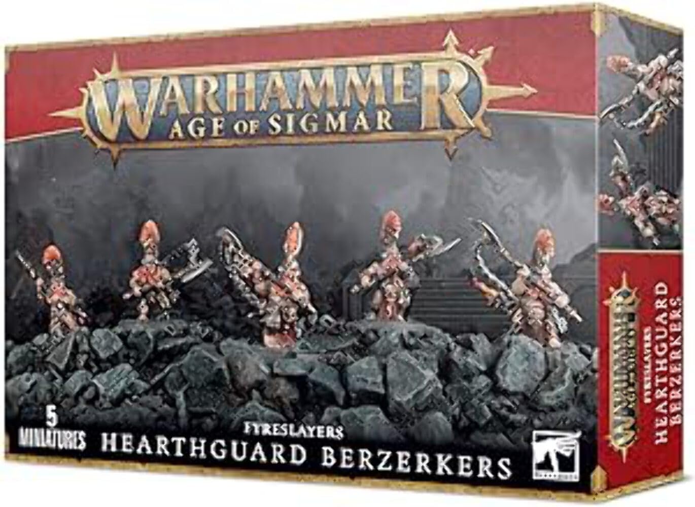 Games Workshop 99120205016" Fyreslayers Hearthguard Plastic Kit, Black