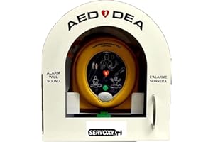 Bilingual Alarmed Round Top AED/DEA Cabinet for HeartSine Defibrillators