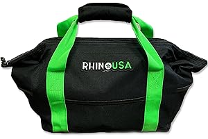 Rhino USA Heavy Duty Recovery Gear Storage Bag - Ultimate Recovery Kit Equipment Bag For Off-Road Gear and 4x4 Accessories - Fits Tow Straps, Shackles, Snatch Block, and UTV Accessories(Green)