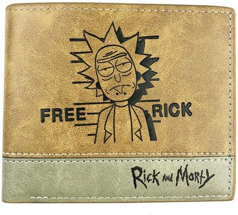 Xiqiying Rick and Morty Wallet with Coin Pocket Card Holder Short Coin Purse Bifold Wallet