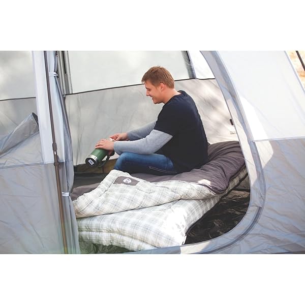 COLEMAN HERITAGE BIG & TALL 10°F FLANNEL SLEEPING BAG, XL SLEEPING BAG FITS ADULTS UP TO 6FT 7IN TALL, MACHINE WASHABLE, GREAT FOR CAMPING, HUNTING, GUESTS, & MORE