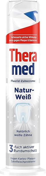 Theramed Naturweiß Zahncreme Spender, 5er Pack (5 x 100 ml)