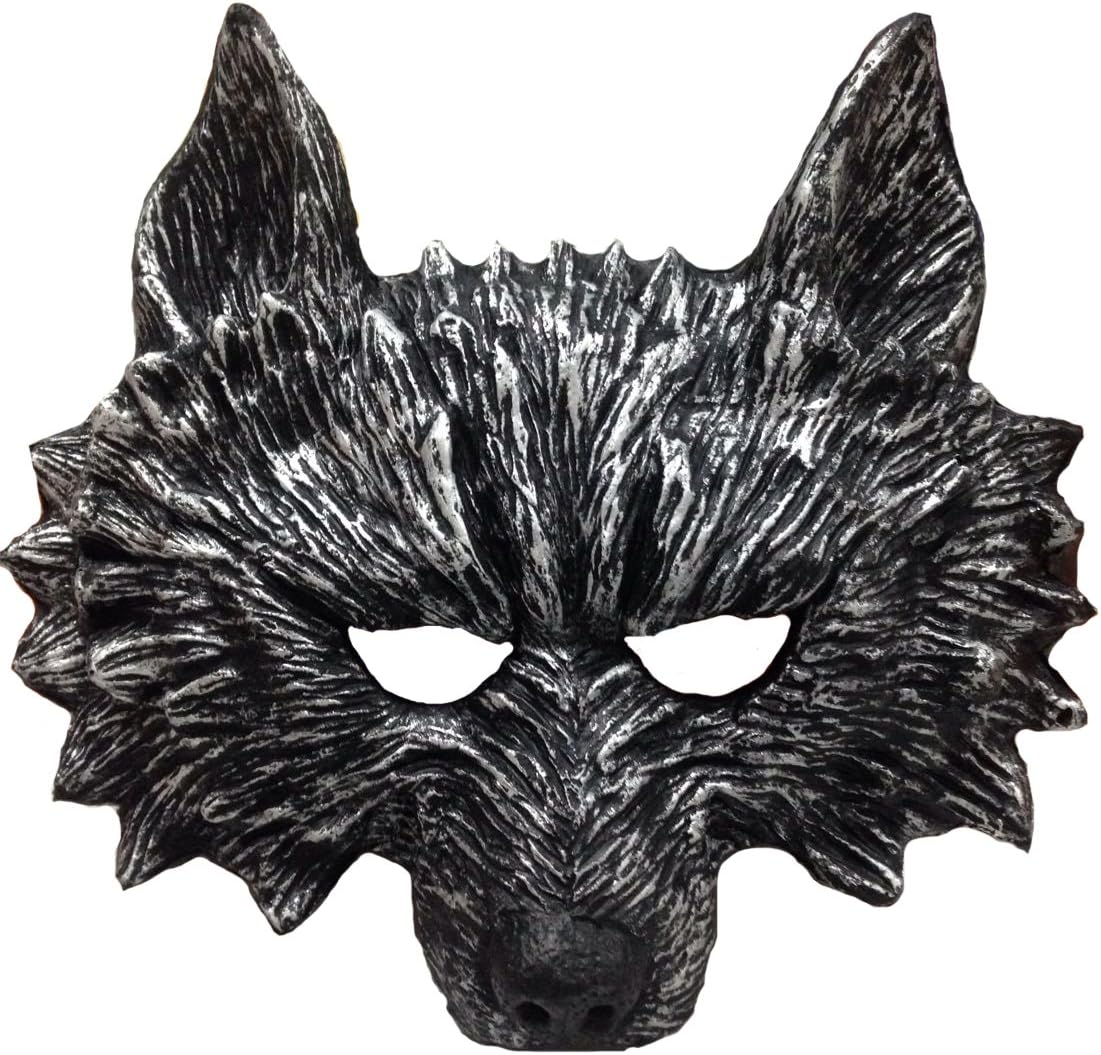 MOXO Halloween Black Teeth Wolf Mask Toy (Black)