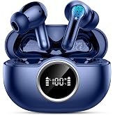 Bluetooth 5.4 Earbuds, 2026 Wireless Headphones 48Hrs Stereo Bass Ear Buds | ENC Noise Cancelling, Clear Call, IP-X7 Waterproof USB-C in-Ear Earphones for Sport Gym Work Phone Laptop Pad Android iOS