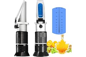 0-90% Brix Meter Refractometer,V·RESOURCING Portable Hand Held Sugar Content Measurement for Sugar, Food, Fruit, Beverages Honey