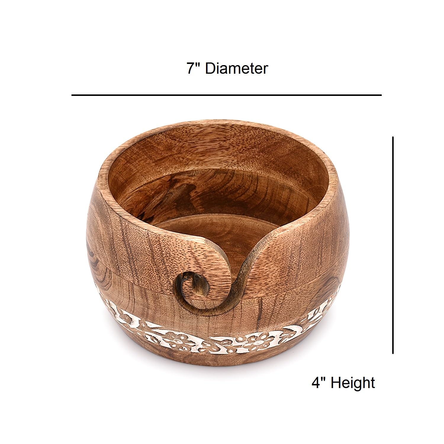 BHAVATU Yarn Storage Handmade Craft Knitting Bowl Storage Knitting and Crocheting Accessories Kit Organizer, Perfect for Mother's Day and Christmas Gift (7