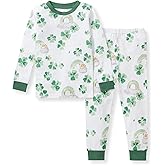 Burt's Bees Baby Girls' Pajamas, 2-Piece Long Sleeve Tee and Pants Organic Cotton PJ Set