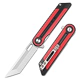 XTOUC Folding Pocket Knife, Tanto D2 Blade, G10