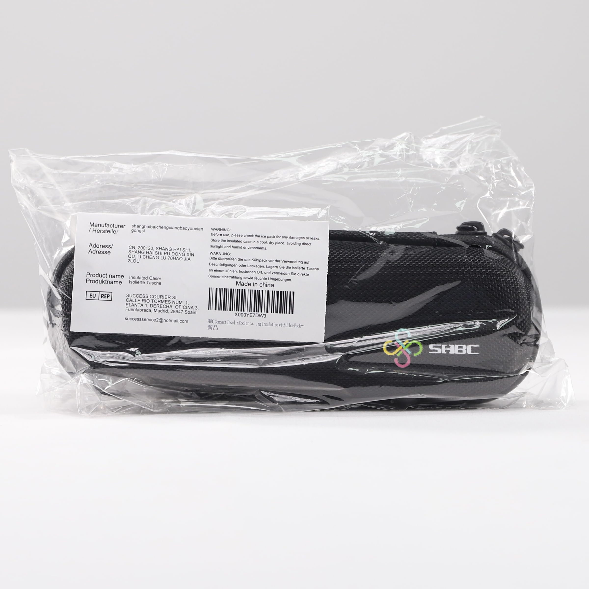 SHBC Compact Insulin Cooler Travel case for Diabetics Carrying On, Working, Office, etc. Well-Organized Small Bag for Medication Cooling Insulation Epi Pen Carrying Case with One Ice Pack Black …