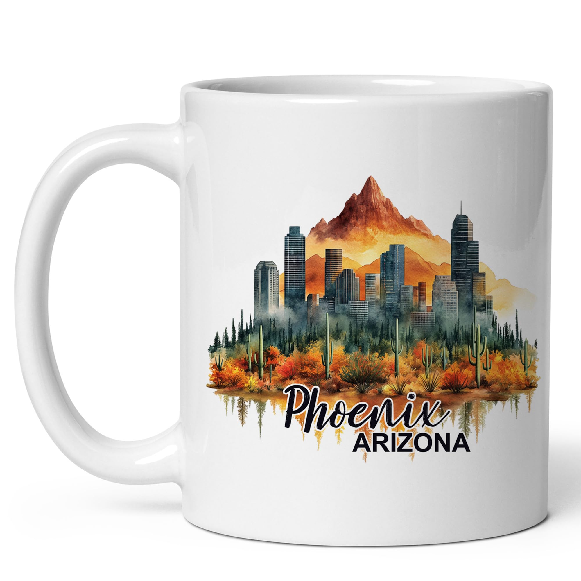 Photo 1 of Phoenix Arizona Ceramic Coffee Mug 11oz Valley of the Sun - Tea Coffee Mug with Comfortable Grip - Unique Travel Gift Cup for Office or Home - Vibrant Long-Lasting Print ID44991