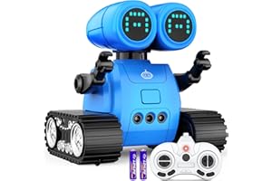 Hamourd Robot Toys for Boys Girls, Emo Robot with Walkie-Talkie Function, Gesture Sensing, Flexible Head & Arms, Programming Motion, Dance Moves, Music, Multi-Mode LED Eye, Toys for Ages