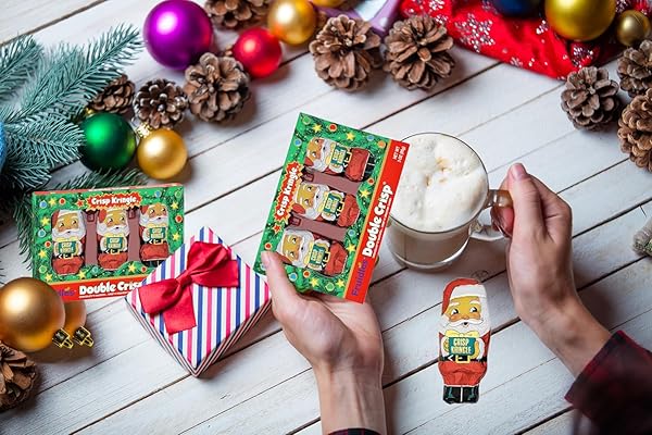 FRUIDLES CHRISTMAS MILK CHOCOLATE, CRISP KRINGLES PARTY BAG FILLERS, INDIVIDUALLY WRAPPED FOILS, KOSHER CERTIFIED DAIRY, NET. WT. 3OZ (85G) (3-PACK)
