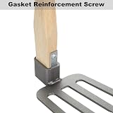 GOYADA Garden Digging Hoe and Rake Set 2 Pack with Wooden Handle view 4
