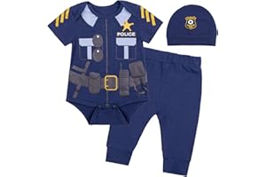Paddy Field Baby Girls Boys Police Costume Bodysuit