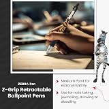 Zebra Pen Z Grip Black Ballpoint Pens 3 Pack Retractable with Clip view 6
